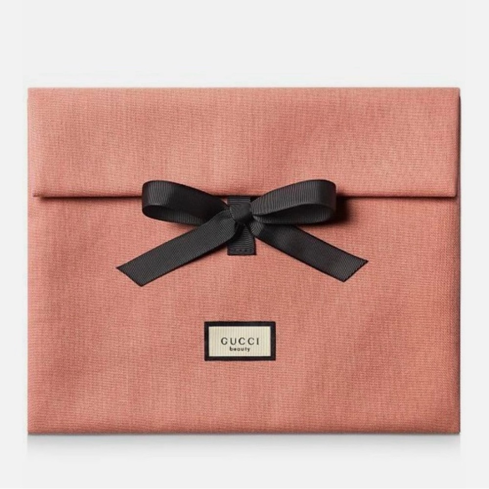 Gucci Pink Pouch/clutch with Black Bow